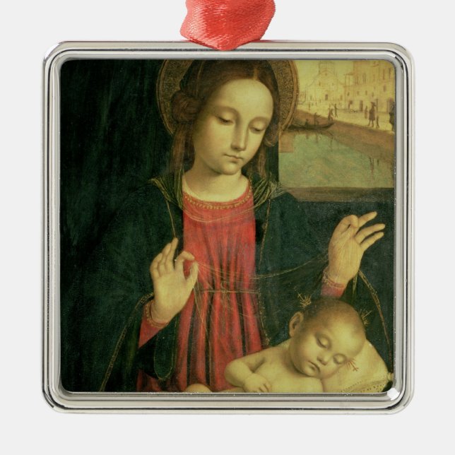 Madonna and Child Metal Tree Decoration (Front)