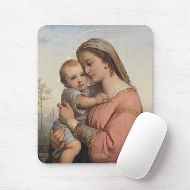 Madonna And Child Mouse Mat (With Mouse)