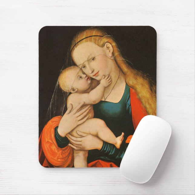 Madonna And Child Mouse Mat (With Mouse)