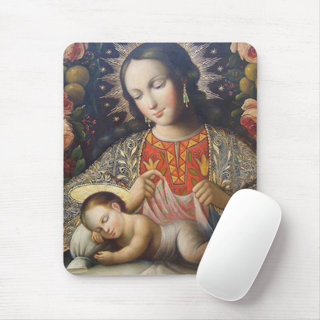 Madonna And Child Mouse Mat (With Mouse)