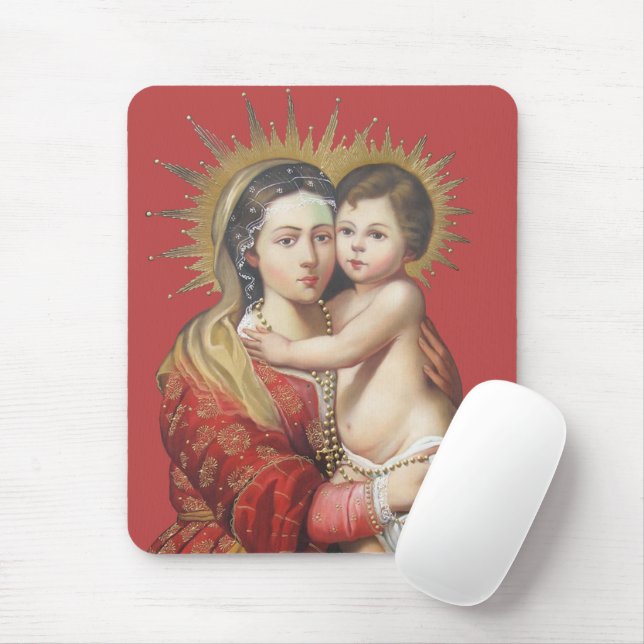Madonna And Child Mouse Mat (With Mouse)