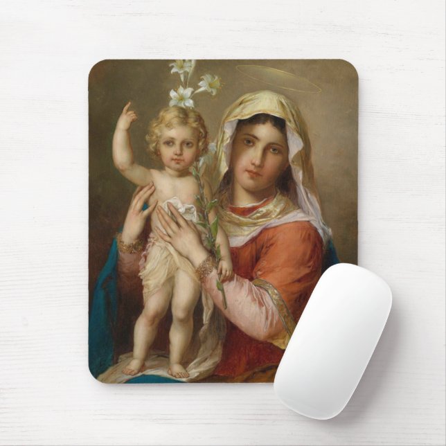 Madonna And Child Mouse Mat (With Mouse)