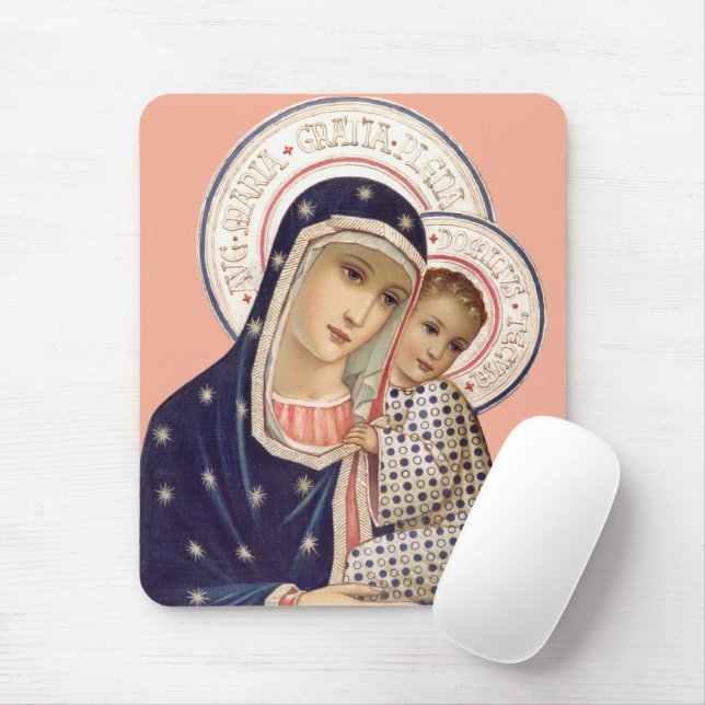Madonna And Child Mouse Mat (With Mouse)