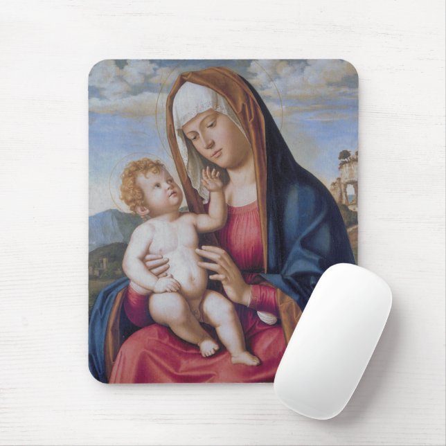 Madonna And Child Mouse Mat (With Mouse)