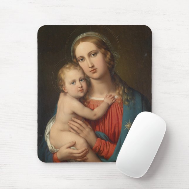 Madonna And Child Mouse Mat (With Mouse)