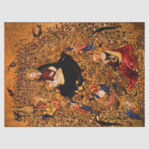 MADONNA AND CHILD OF ROSE BOWER,ANGELS Christmas Tissue Paper