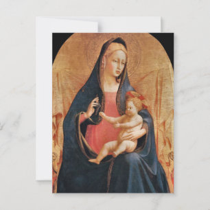 Madonna and Child of the Grapes by Fra Angelico    Postcard