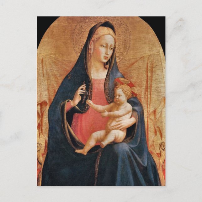 Madonna and Child of the Grapes by Fra Angelico    Postcard (Front)