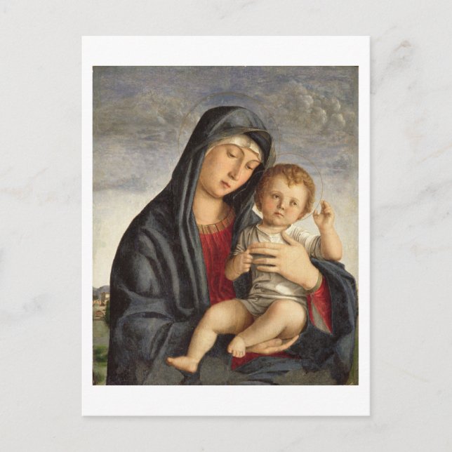 Madonna and Child (oil on panel) 2 Postcard (Front)