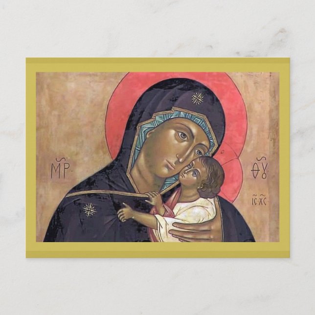 Madonna and Child Orthodox Image   Postcard (Front)