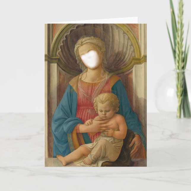 Madonna And Child Photobooth Place A Face Template (Front)