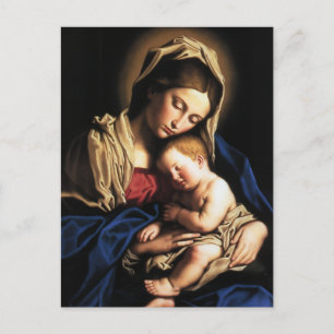 Madonna and child postcard