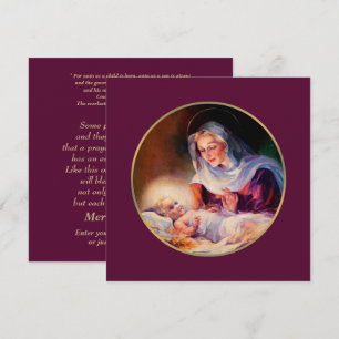 Madonna and Child. Religious Christmas Cards