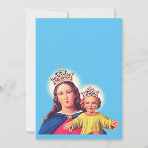 Madonna and Child - Sacred Virgin Mary & Jesus Art Invitation