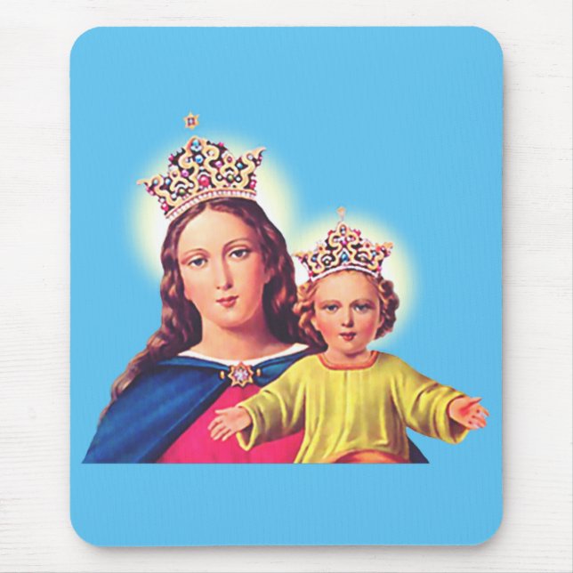 Madonna and Child - Sacred Virgin Mary & Jesus Art Mouse Mat (Front)
