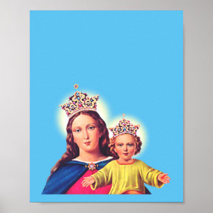 Madonna and Child - Sacred Virgin Mary & Jesus Art Poster