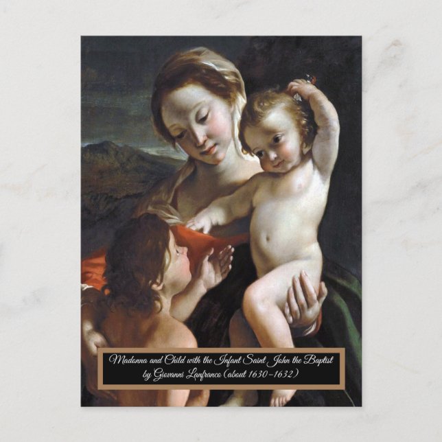 Madonna and Child Saint John Postcard (Front)