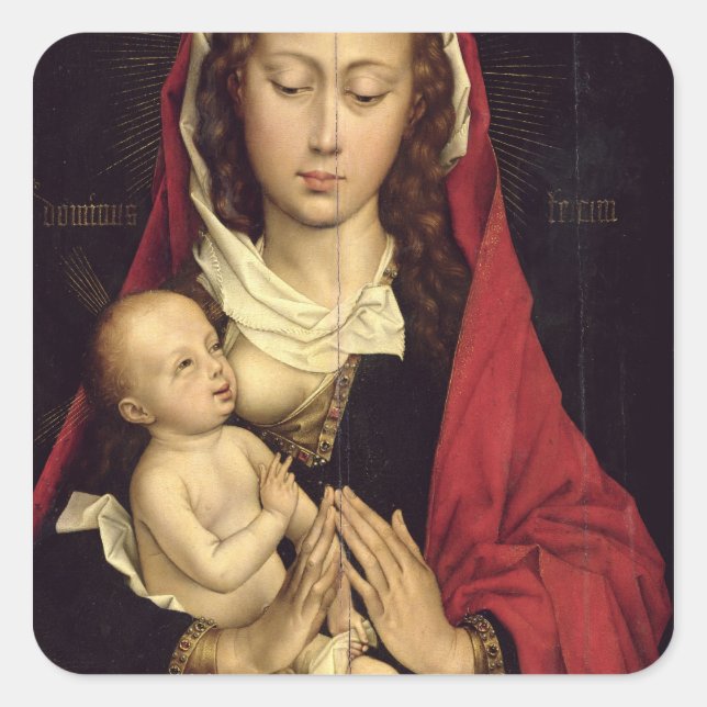 Madonna and Child Square Sticker (Front)