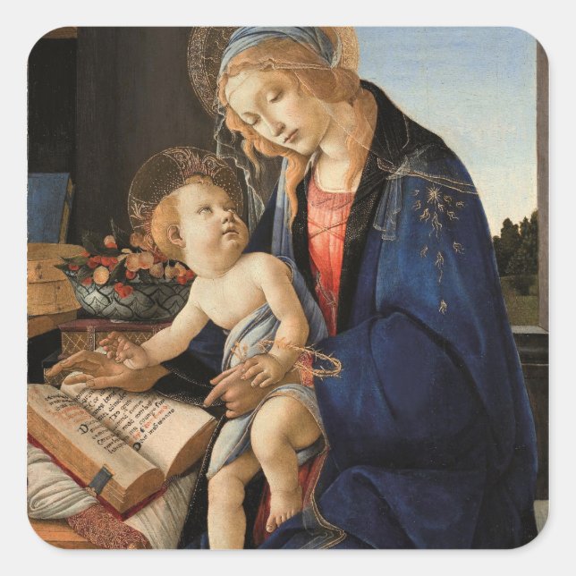 Madonna and Child Square Sticker (Front)