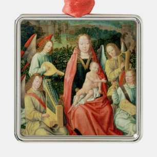 Madonna and Child surrounded by Angels Metal Tree Decoration