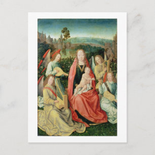 Madonna and Child surrounded by Angels Postcard