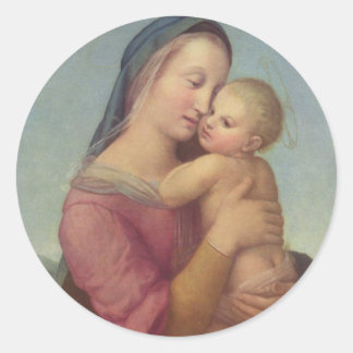 Madonna and Child (The Tempi Madonna) by Raphael Classic Round Sticker