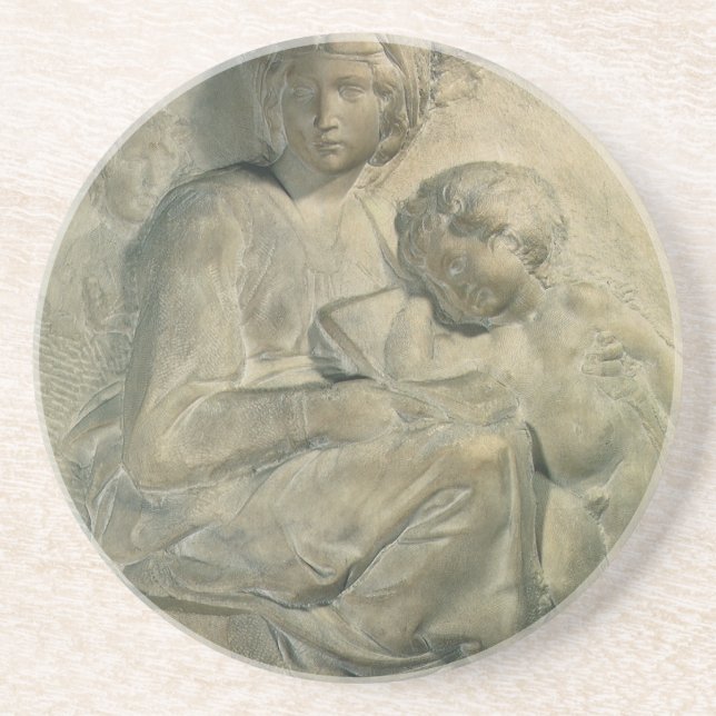Madonna and Child, Tondo Pitti by Michelangelo Coaster (Front)