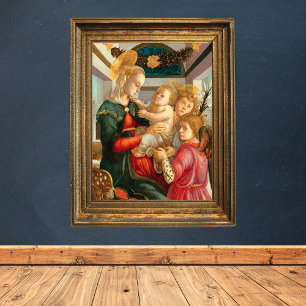 Madonna and Child Two Angels Sandro Botticelli Poster