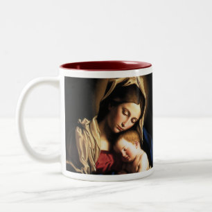 Madonna and Child Two-Tone Coffee Mug