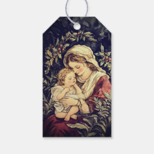 Madonna and Child Vintage Christmas Gift Tags