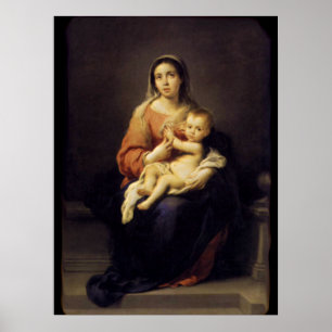 Madonna and Child - Virgin Mary - Murillo Poster