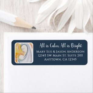 Madonna and Child Watercolor Religious Christmas