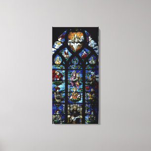 Madonna and Child with angels and portraits reflec Canvas Print