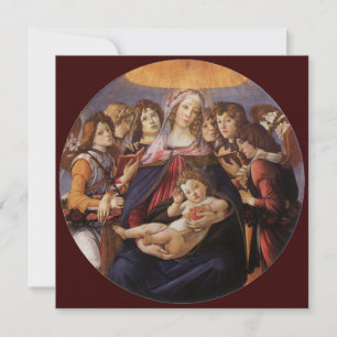 Madonna and Child with Angels by Sandro Botticelli Invitation