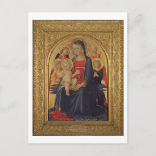Madonna and Child with Angels, c.1467 (oil on pane Postcard