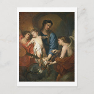 Madonna and Child with angels Postcard