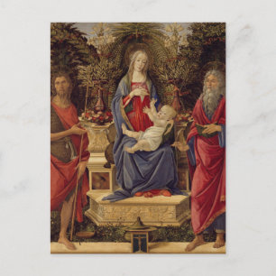 Madonna and Child with Both Saint Johns Postcard