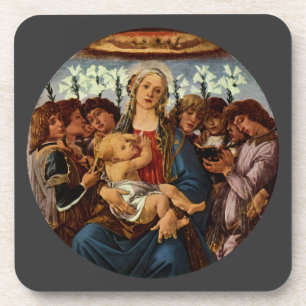 Madonna and Child with Eight Angels by Botticelli Coaster