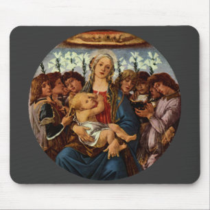 Madonna and Child with Eight Angels by Botticelli Mouse Mat