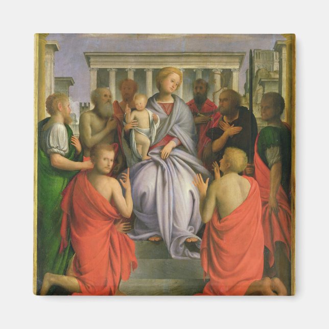 Madonna and Child with Eight Saints, 1520s (temper Magnet (Front)