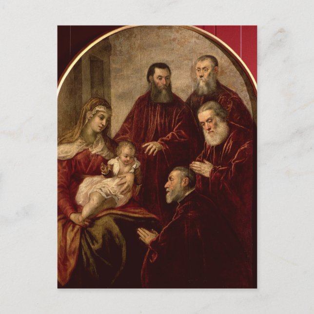 Madonna and child with four Statesmen Postcard (Front)