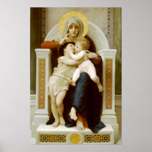 Madonna and Child with John the Baptist Poster
