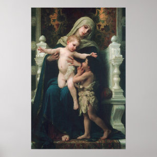 Madonna and child with John the Baptist Poster