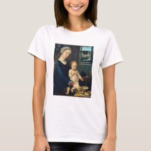 Madonna and Child With Milk Soup - Gerard David - T-Shirt