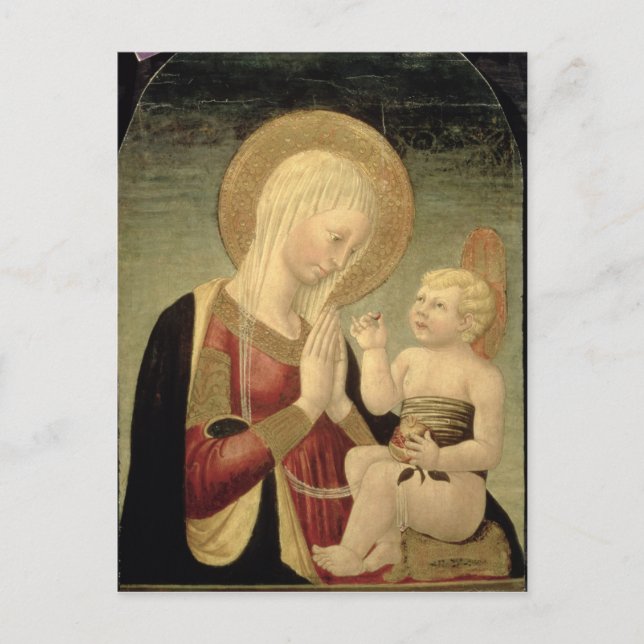 Madonna and Child with Pomegranate Postcard (Front)