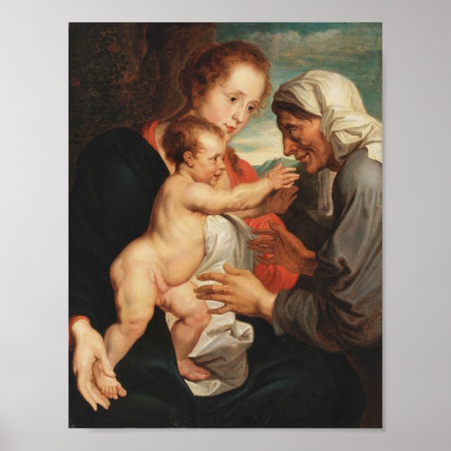 Madonna and Child with Saint Anne Poster (Front)