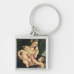 Madonna and Child with Saint John, c.1570 (oil on Key Ring