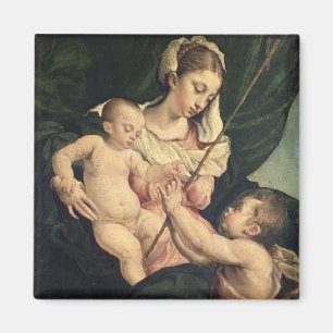 Madonna and Child with Saint John, c.1570 (oil on Magnet