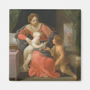 Madonna and Child with Saint John the Baptist Magnet