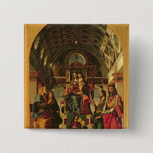 Madonna and Child with Saints, 1499 15 Cm Square Badge